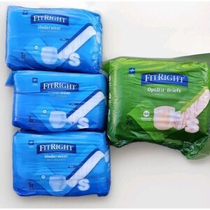 Medline FitRight Underwear OptiFit Briefs Small 4 Packs‎ Adult Incontinence 80